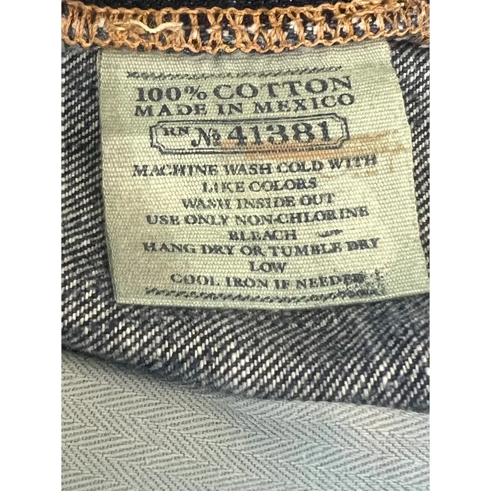 Polo‎ Ralph Lauren 40x32 Distressed Straight Leg Button Fly Bootcut Blue Jeans